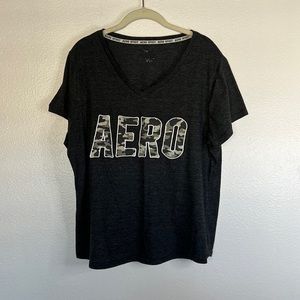 EUC Aero Sport Camo Short Dark Grey Sleeve Tshirt sz XL